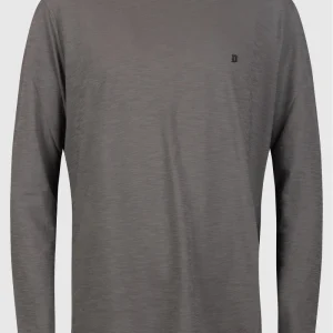 T-shirt Manica Lunga in Cotone con Logo Ricamato