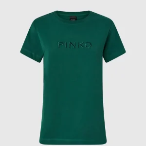 T-shirt ricamo logo PINKO