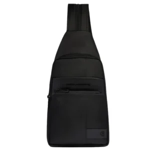 Piquadro  Zaino Monospalla in tessuto e pelle